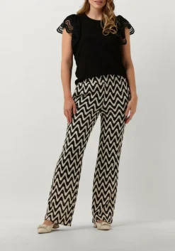 zwarte summum t-shirt jersey top tee with lace