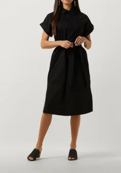 zwarte suncoo midi jurk clodie