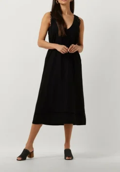 zwarte suncoo midi jurk cristy