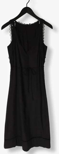 zwarte suncoo midi jurk cristy