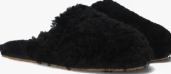 zwarte ugg pantoffels w maxi curly slide