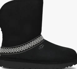 zwarte ugg vachtlaarzen classic short crescent