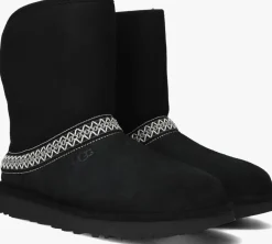 zwarte ugg vachtlaarzen classic short crescent