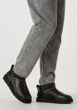 zwarte ugg vachtlaarzen m classic ultra mini