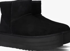 zwarte ugg vachtlaarzen w classic mini platform