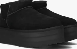 zwarte ugg vachtlaarzen w classic ultra mini platform