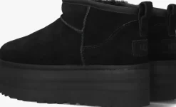 zwarte ugg vachtlaarzen w classic ultra mini platform