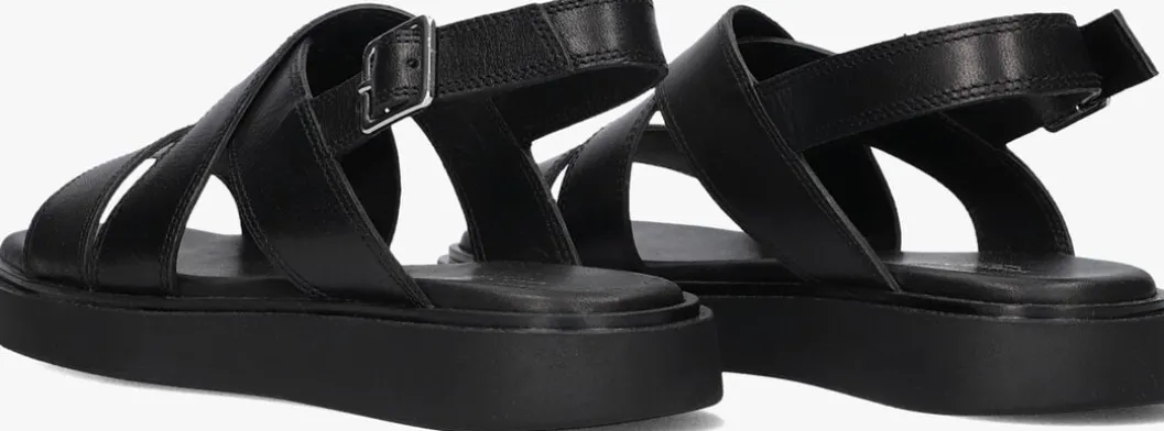 zwarte vagabond shoemakers platte sandalen connie 401