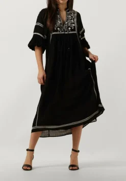 zwarte vanessa bruno midi jurk veronica