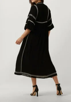 zwarte vanessa bruno midi jurk veronica