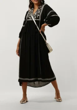 zwarte vanessa bruno midi jurk veronica