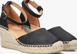 zwarte via vai espadrilles flora braid