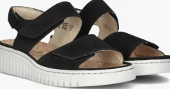 zwarte waldlaufer sandalen met hak 955001