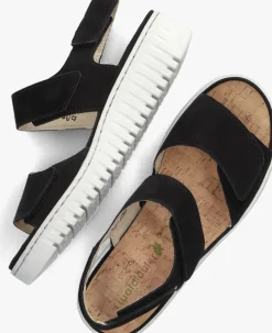 zwarte waldlaufer sandalen met hak 955001