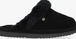zwarte warmbat pantoffels lismore