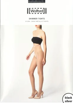 zwarte wolford panty's shimmer tights