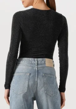 zwarte wolford top shimmer body