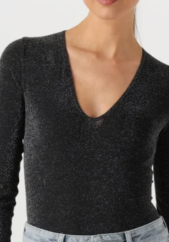 zwarte wolford top shimmer body