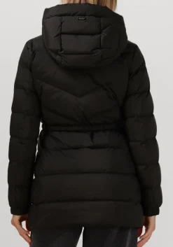zwarte woolrich gewatteerde jas shirley jacket