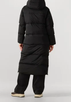 zwarte woolrich gewatteerde jas kely long parka