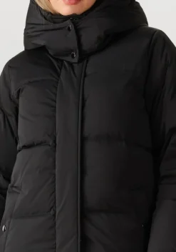 zwarte woolrich gewatteerde jas kely long parka