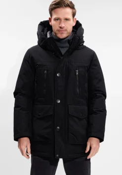 zwarte woolrich gewatteerde jas ramar arctic parka