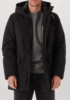 zwarte woolrich parka's stretch arctic parka