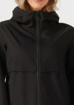 zwarte woolrich regenjas light stretch parka