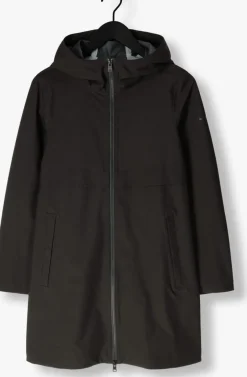 zwarte woolrich regenjas light stretch parka